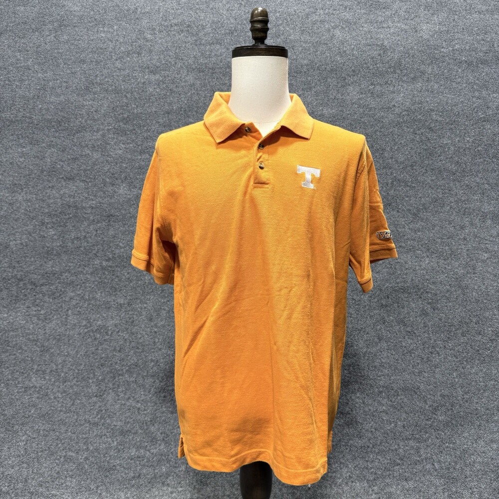 Tennessee Volunteers Polo Shirt Mens Large Orange Pressbox Vols UT Embroidered